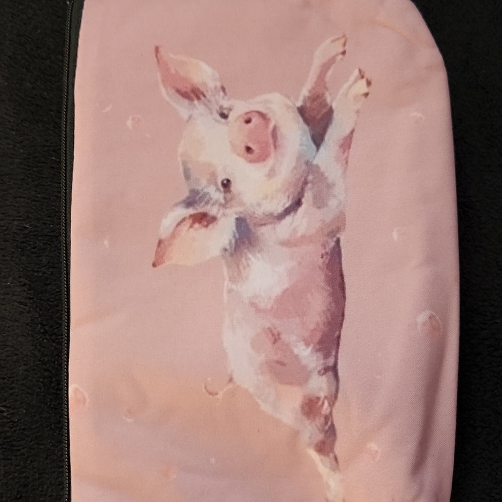 NEW- Cosmetic Bag- Pig posing - Picture 3 of 6